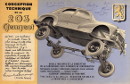 conception technique de la 203 Peugeot (1951)